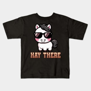 Hay There I Equestrian Pony Horse Lover Kids T-Shirt